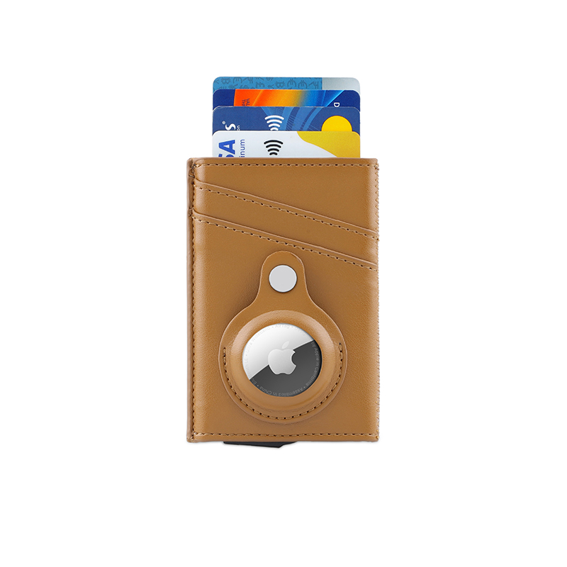 TROMSI - PU Card Holder with Air Tag - Tan