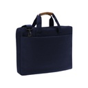 SLOTEN - Santhome® 15" Laptop Bag - Navy Blue/Tan