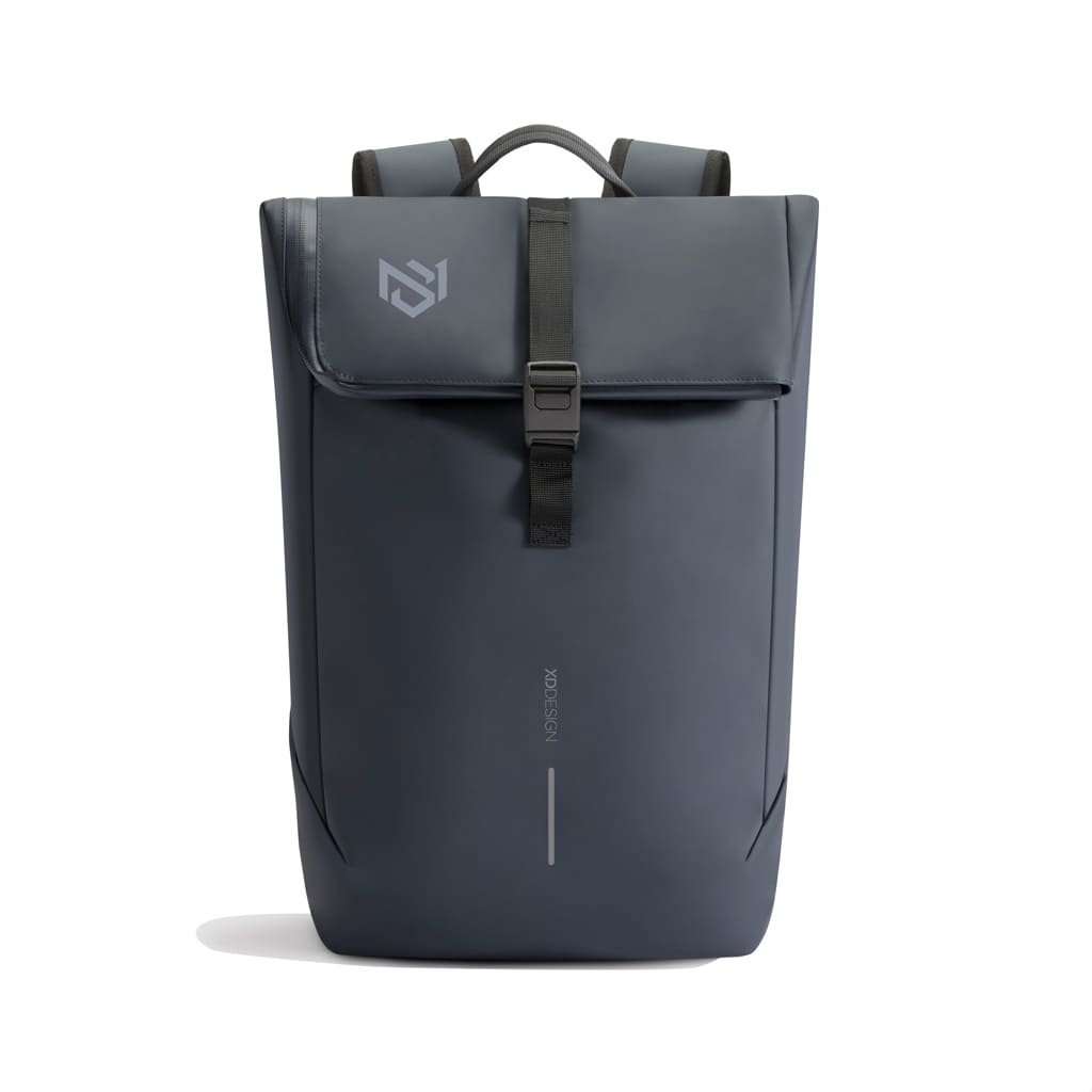  Urban Water Resistant Flap-top Backpack - Navy