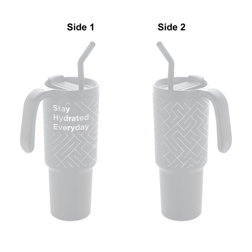 FORZA 360 - Hans Larsen Recycled Stainless Steel/PP Tumbler with 360 Branding - White