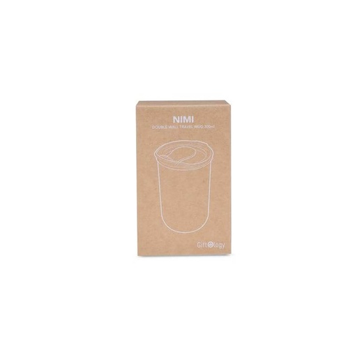 NIMI - Giftology Double Wall Travel Mug 300ml - White