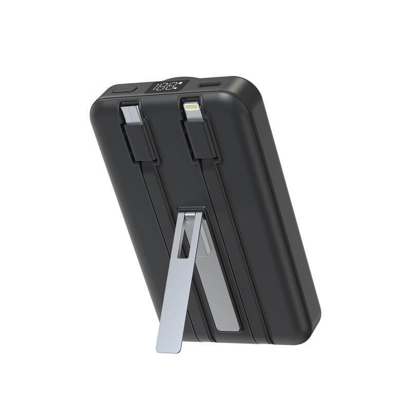 SOLANO - @memorii 10000mAh Mag Wireless Powerbank with Inbuilt Cables