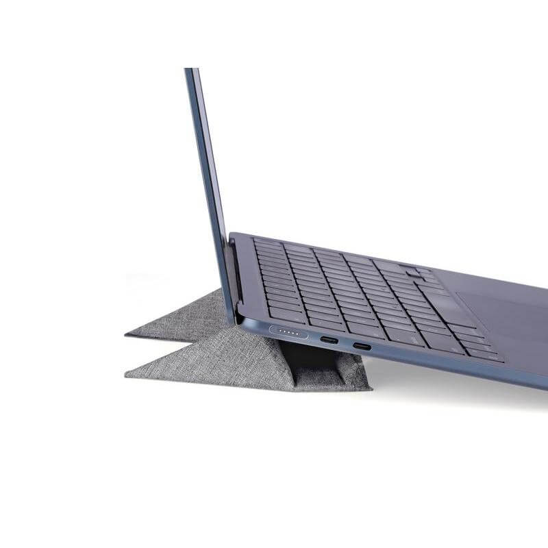 STANDIE - Giftology RPET 2-in-1 Laptop and Phone Stand - Grey