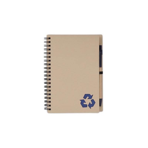 SION- eco-neutral B6 Notepad & Pen Set with Sticky Note - Navy Blue