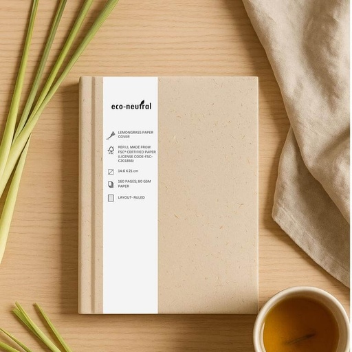 SALA - eco-neutral Lemongrass Cover A5 Notebook