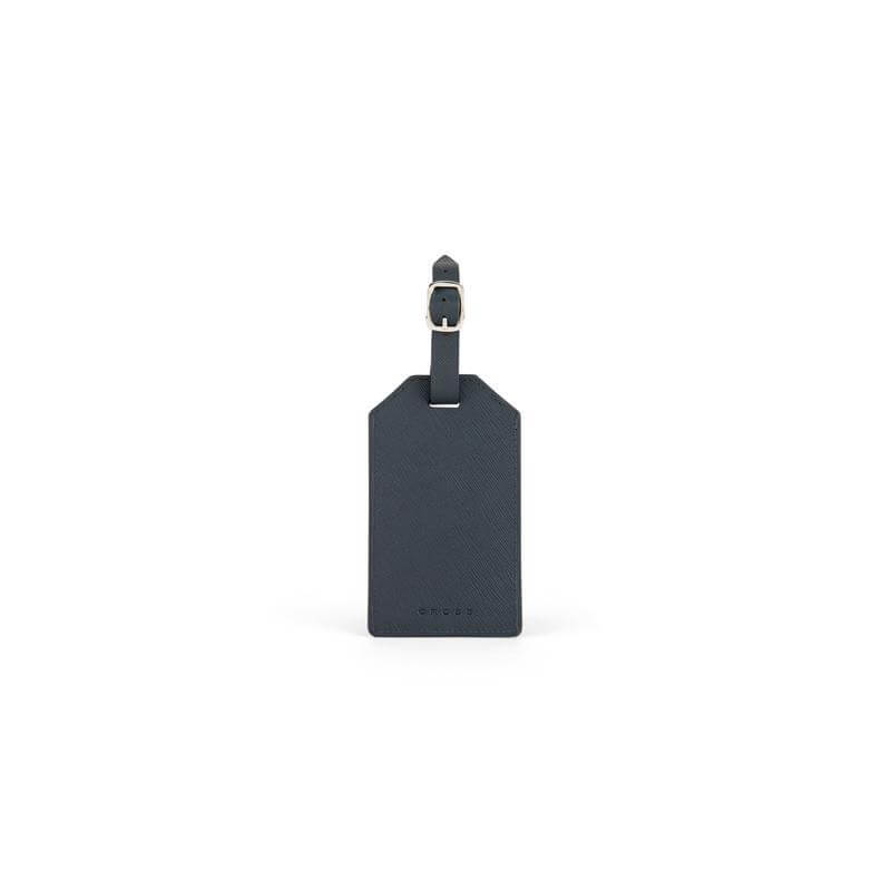 CROSS Saffiano Leather Luggage Label - Navy Blue