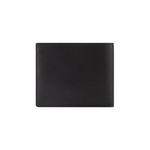 CROSS Soft Grain Leather Two-Tone 8CC Bifold Wallet - Black/Mocha