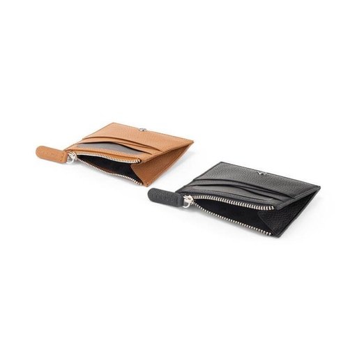 CROSS Pebble Leather Ladies' 6CC Zip Card Holder - Mocha