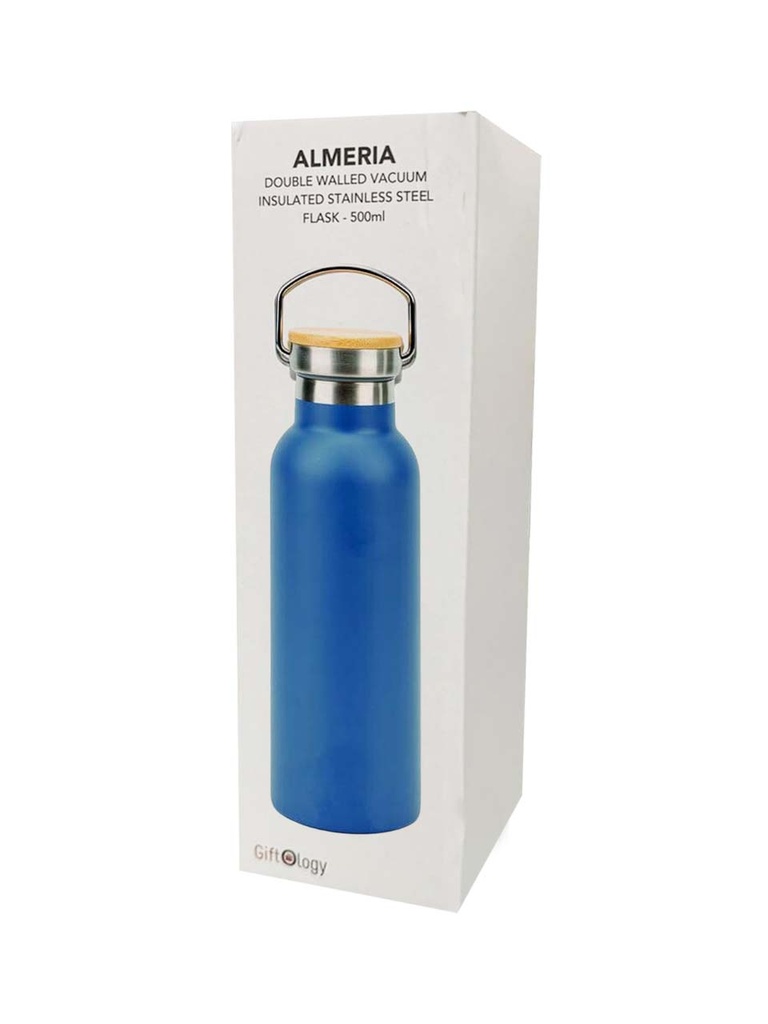 ALMERIA - Giftology Double Wall Stainless Steel Bottle 500ml - Blue