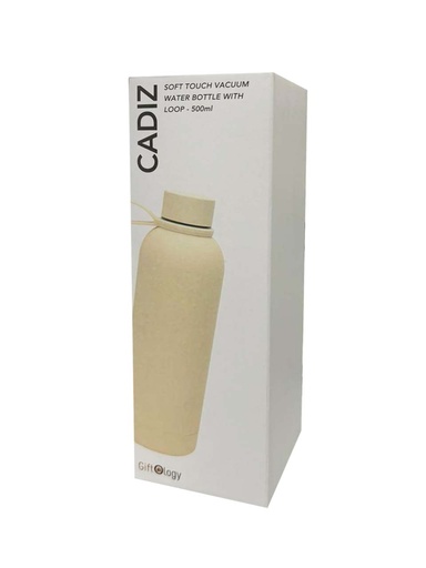 CADIZ - Giftology Double Wall Stainless Steel Bottle 500ml - Sand