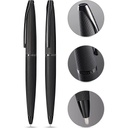 Cross Atx® Brushed Black With Machine-Turned, Diamond-Pattern Engraving With Polished Black Pvd Appointments Ballpoint Pen with Blue Ink