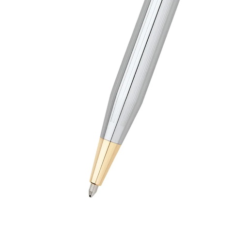 Cross Classic Century® Medalist® Chrome with 23KT Gold Plated Appointments Ballpoint Pen  (Blue Ink)