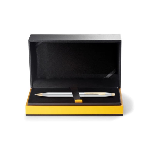 Cross Classic Century® Medalist® Chrome with 23KT Gold Plated Appointments Ballpoint Pen  (Blue Ink)