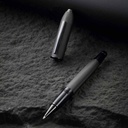 Peerless™ Polished Black PVD Engraved Diamond Pattern with Black PVD Appointments and Swarovski Crystal Rollerball Pen (Blue Ink)