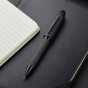 Peerless™ Polished Black PVD Engraved Diamond Pattern with Black PVD Appointments and Swarovski Crystal Ballpoint Pen (Blue Ink)