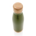 ODESSA - Giftology Double Wall Stainless Bottle with Bamboo Lid and Base - Green