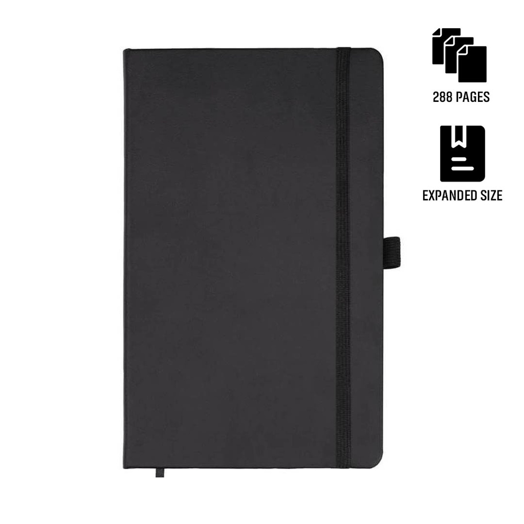 BARON - Santhome Expanded A5 Hard Cover Notebook - Black