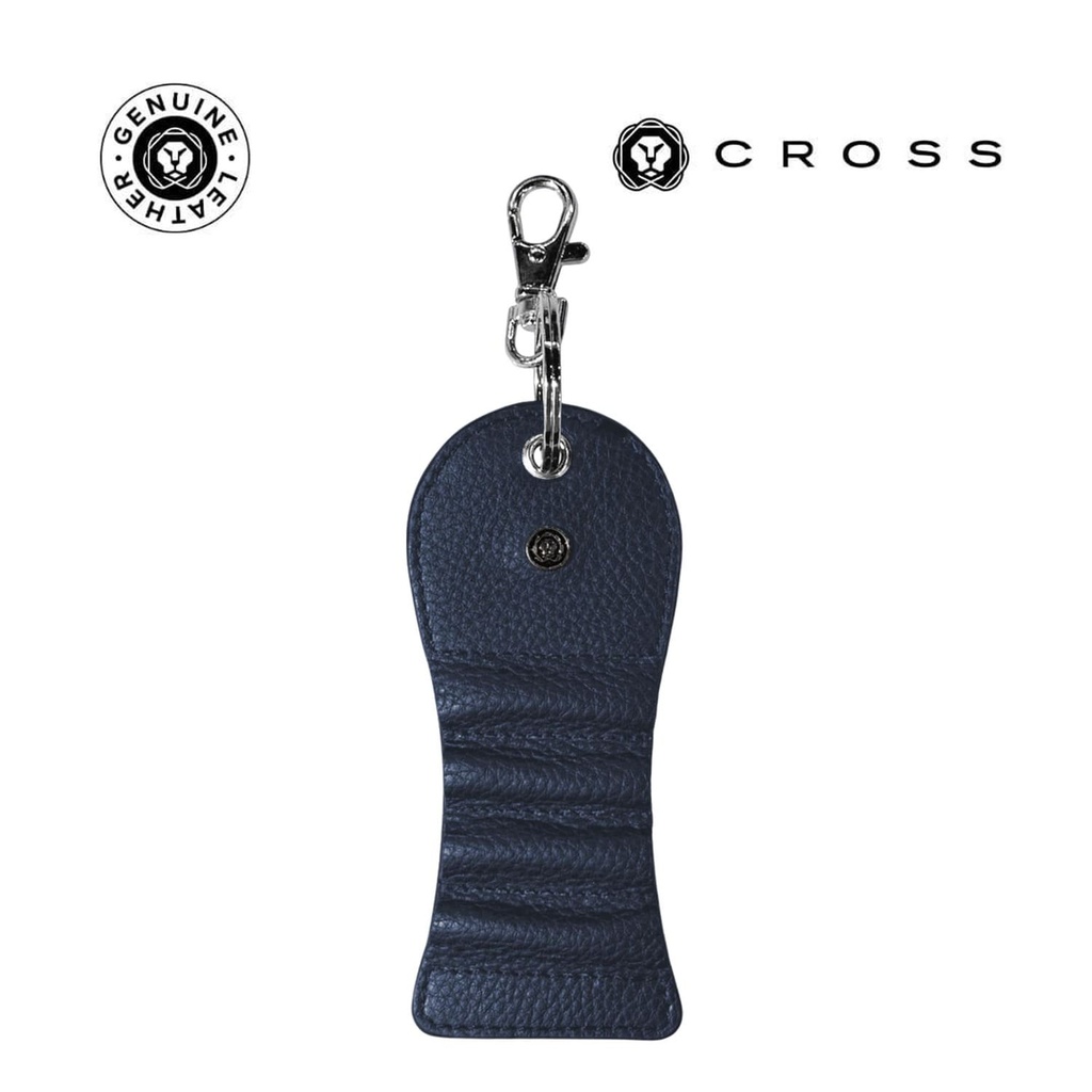 CROSS Leather Golf Tee Holder - Navy Blue