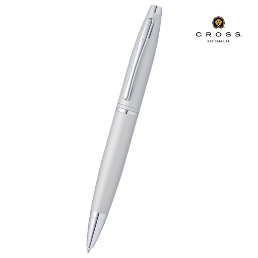 [WICR 5392] Cross Calais™ Satin Chrome with Polished Chrome Appointments Ballpoint Pen (Blue Ink)