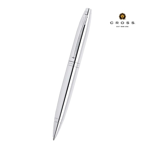 [WICR 5394] Cross Calais™ Polished Chrome with Polished Chrome Appointments Ballpoint Pen  (Blue Ink)